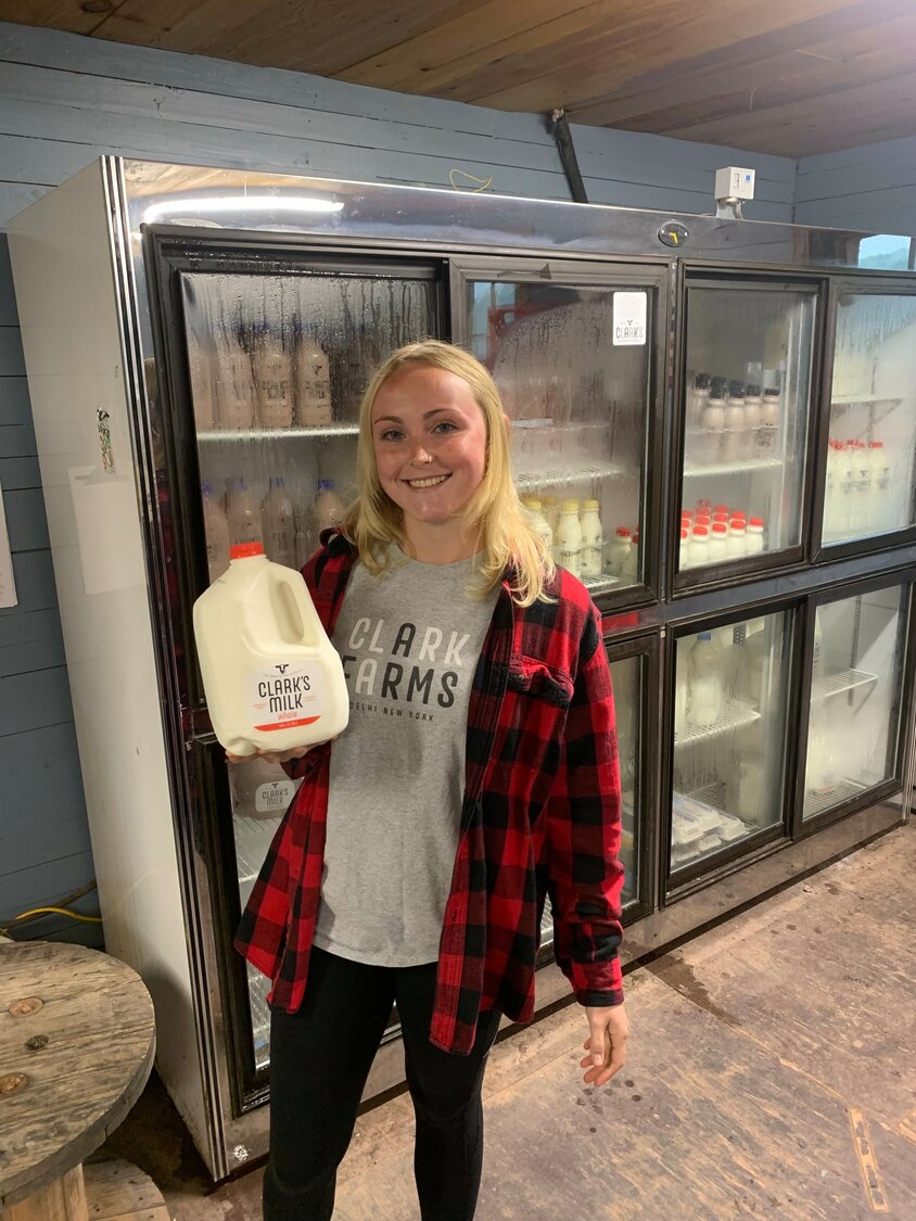 Delaware County Economic Development Agriculture Specialist Lindsay Whitbeck is working with many ag producers, including Clark Farms in Delhi to place a milk vending machine in a local school.